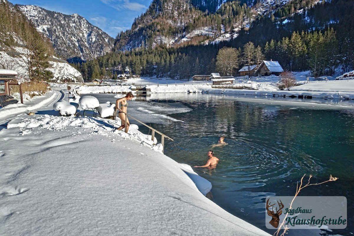 Eisschwimmen Fischteich