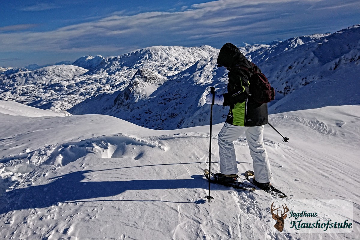 Atemberaubende Landschaft im Dachstein-Massiv - nur mit Schneeschuhen oder Tourenski erreichbar