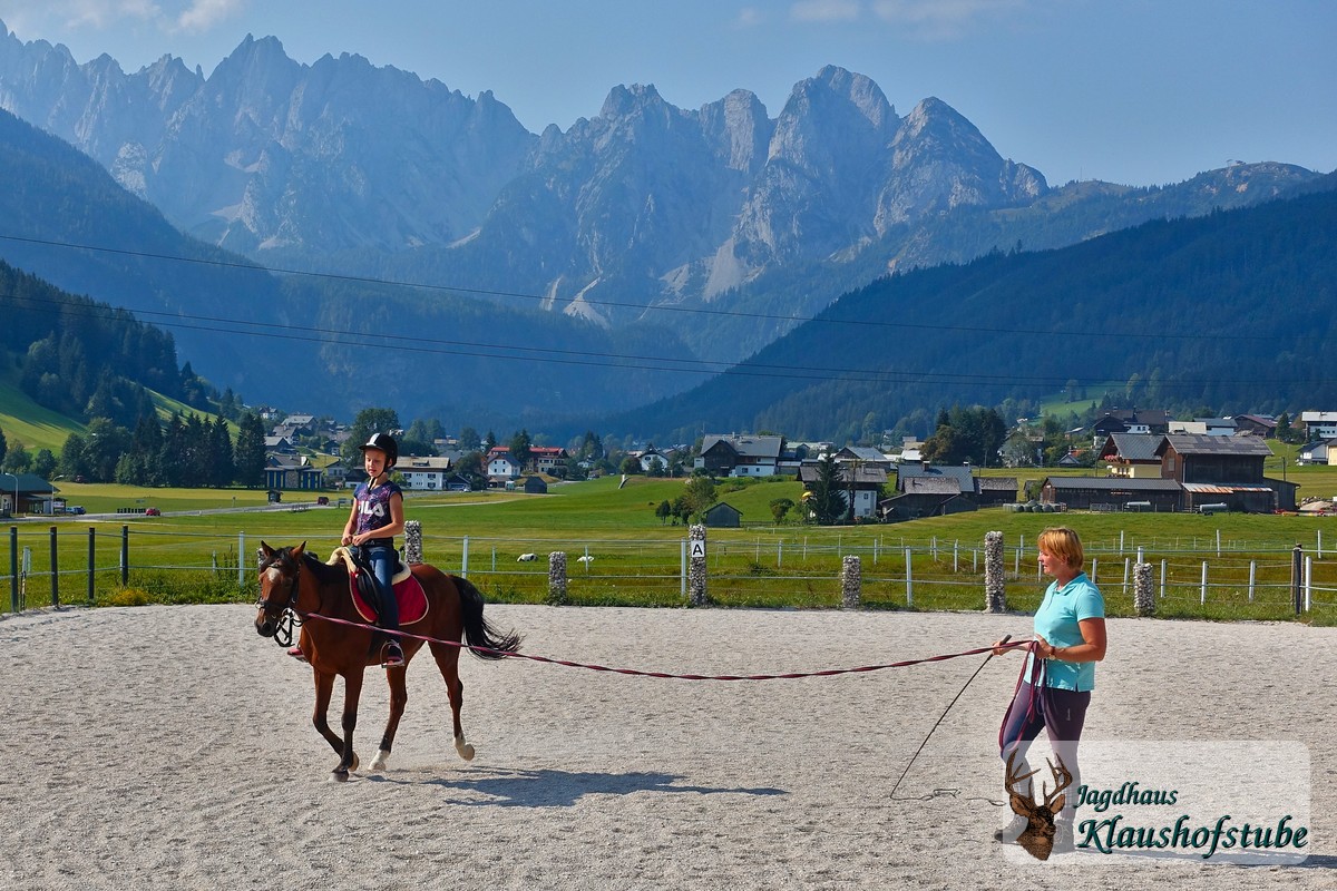 Reiten vor dem Gosaukamm