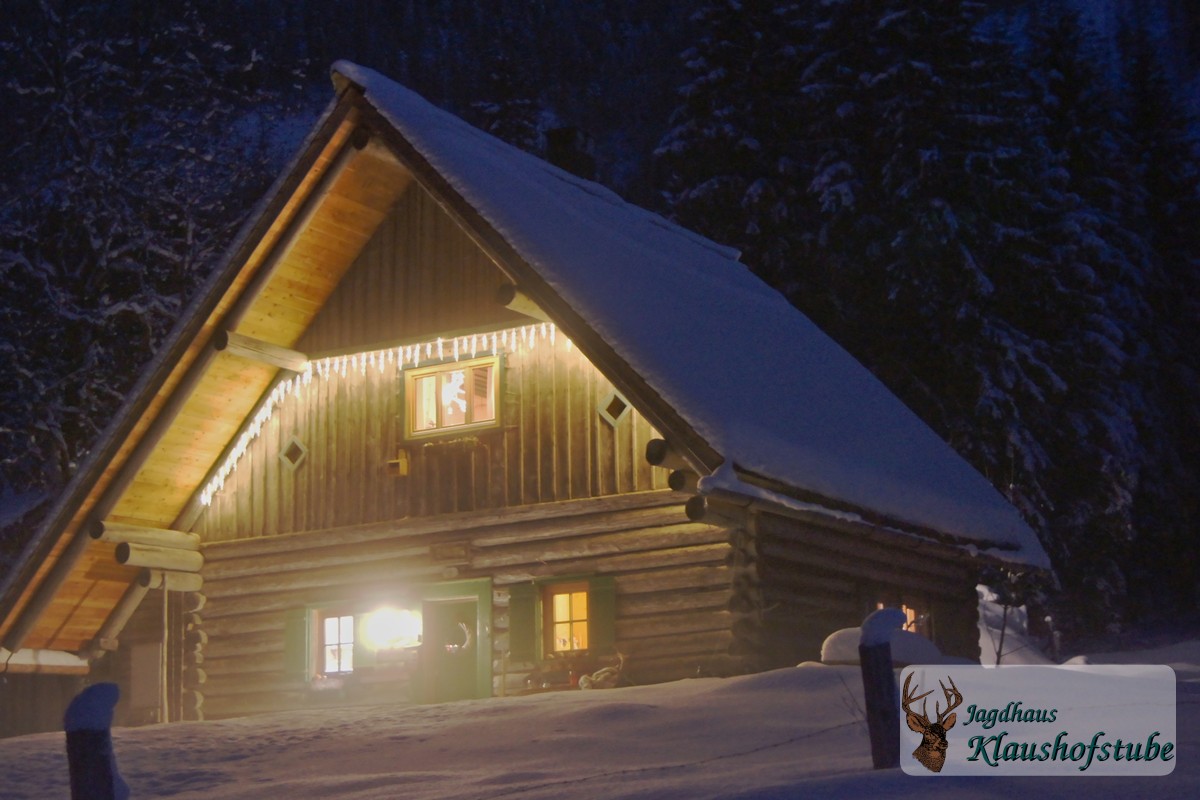 Hütte Winternacht