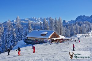 Skischaukel Gosau - Dachstein-West - Annaberg mit dem Dachstein 2.995m